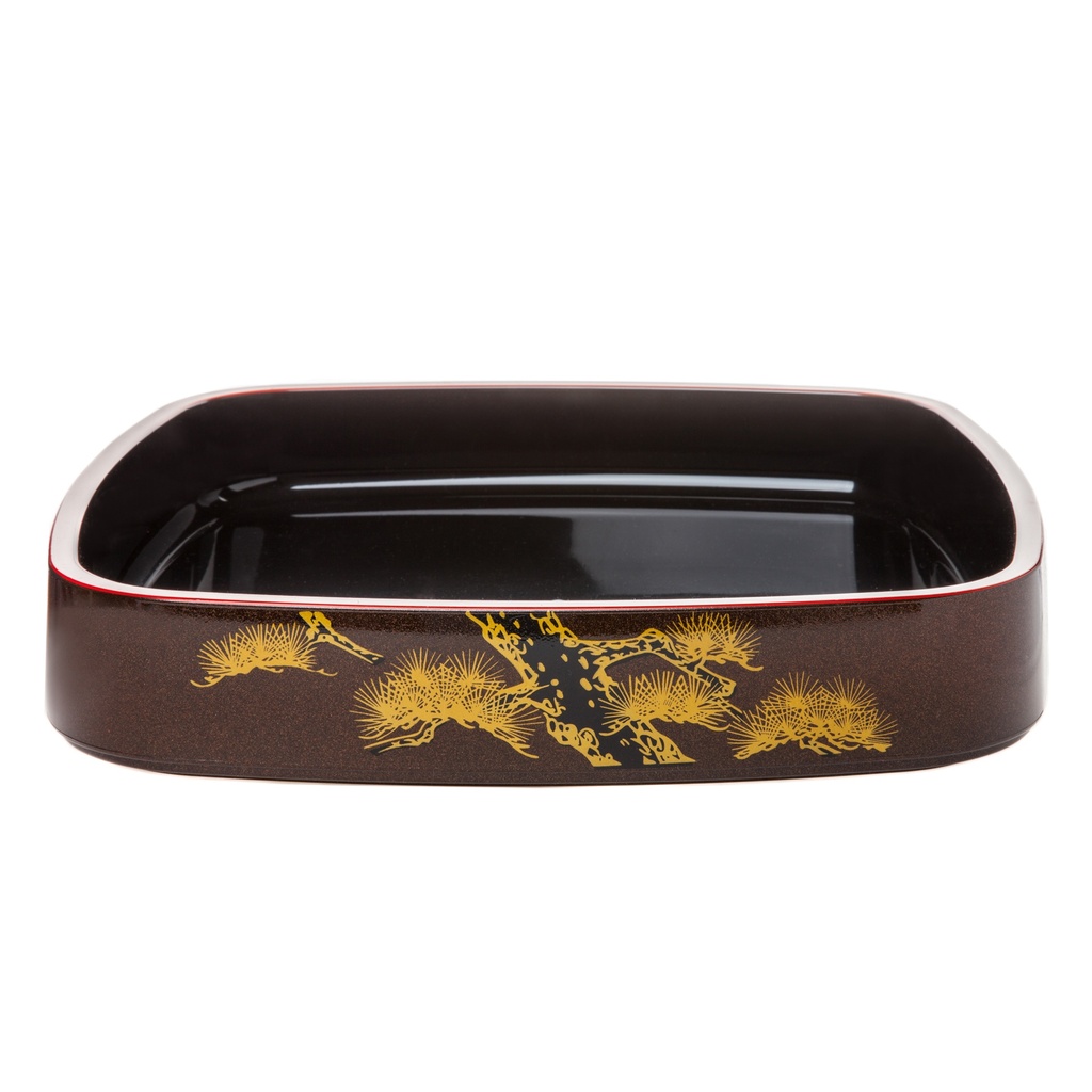 角富士型桶 (溜パール松) 13"