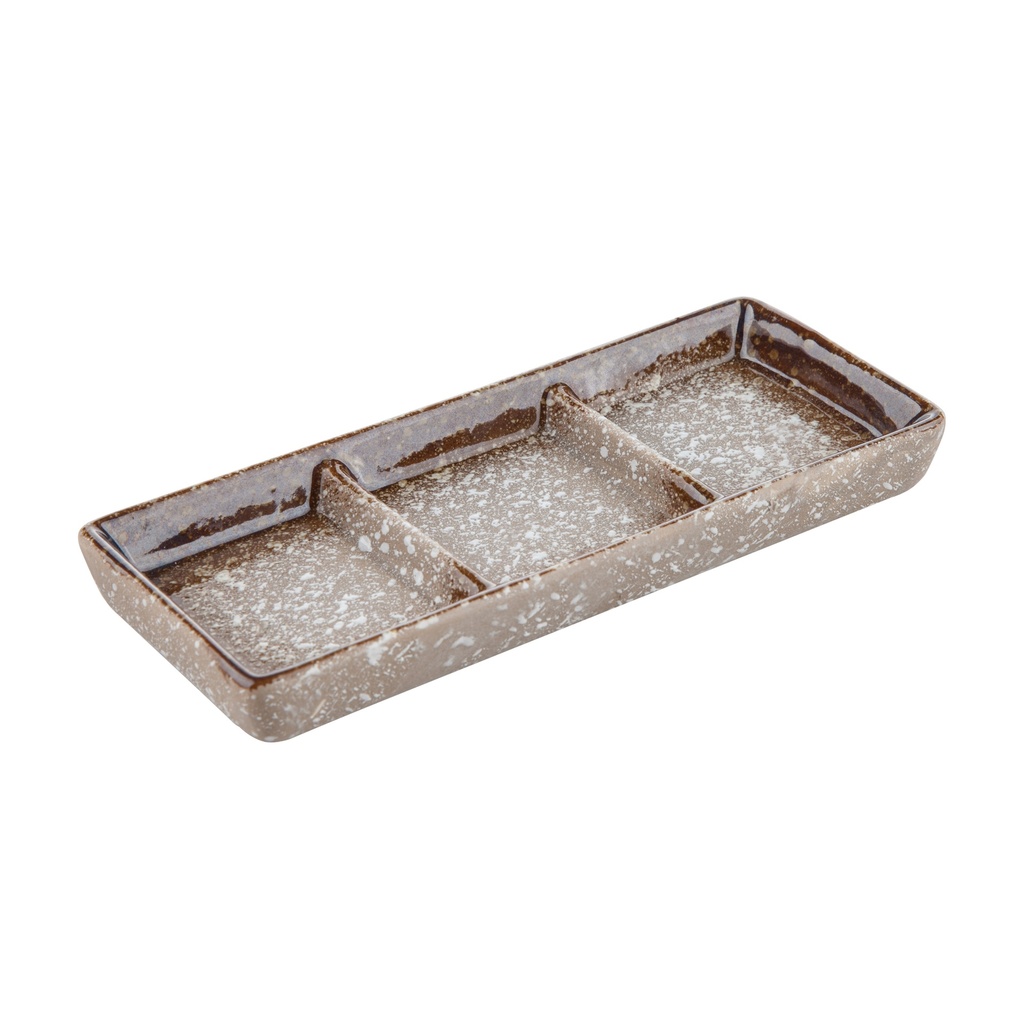 3 Compartment Sauce Dish (Snow-Desert)