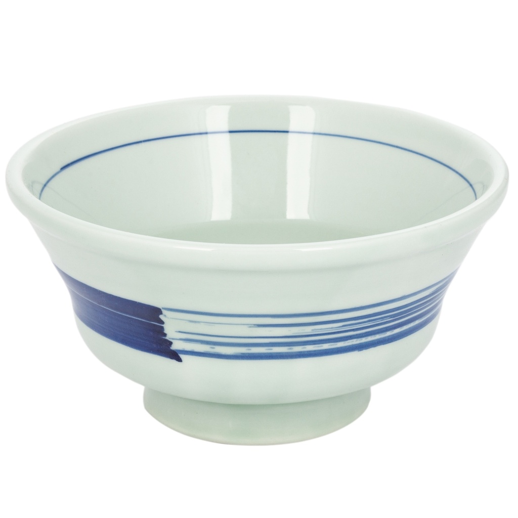 丼椀 6.5" (青い丸)