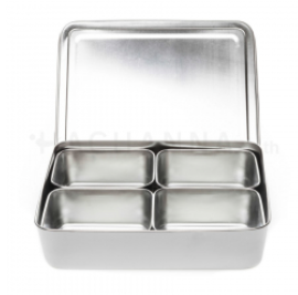 กล่องเตรียมอาหารสเตนเลส 4 ช่อง