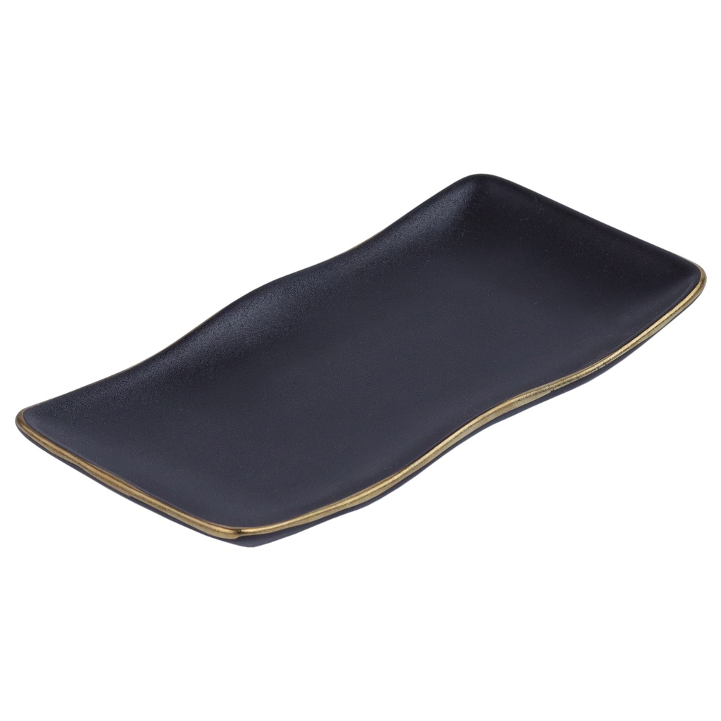 จานซูชิขอบทอง 7 นิ้ว