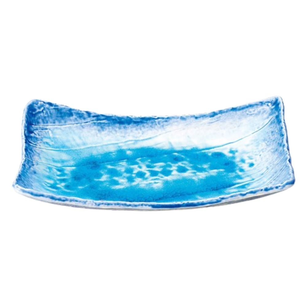 Rectangular Bowl (Blue Glaze) 10.5"