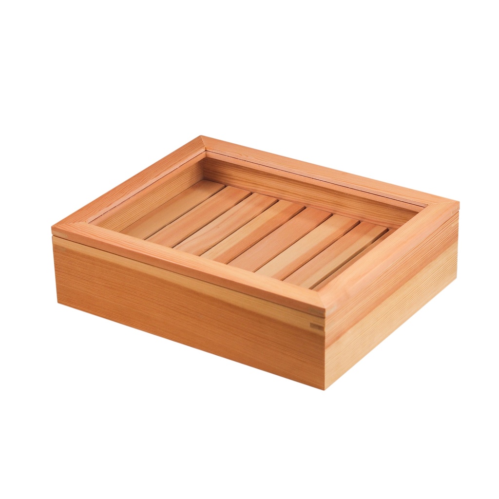 กล่องไม้เก็บปลา 35x28x10 ซม.