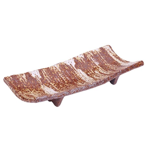 จานมากิซูชิลายไม้ 26x11 ซม.