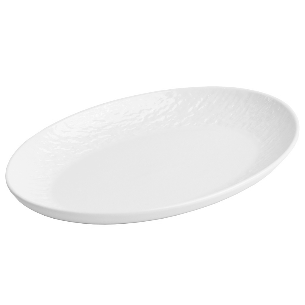 Oval Plate 12" (White Stone)