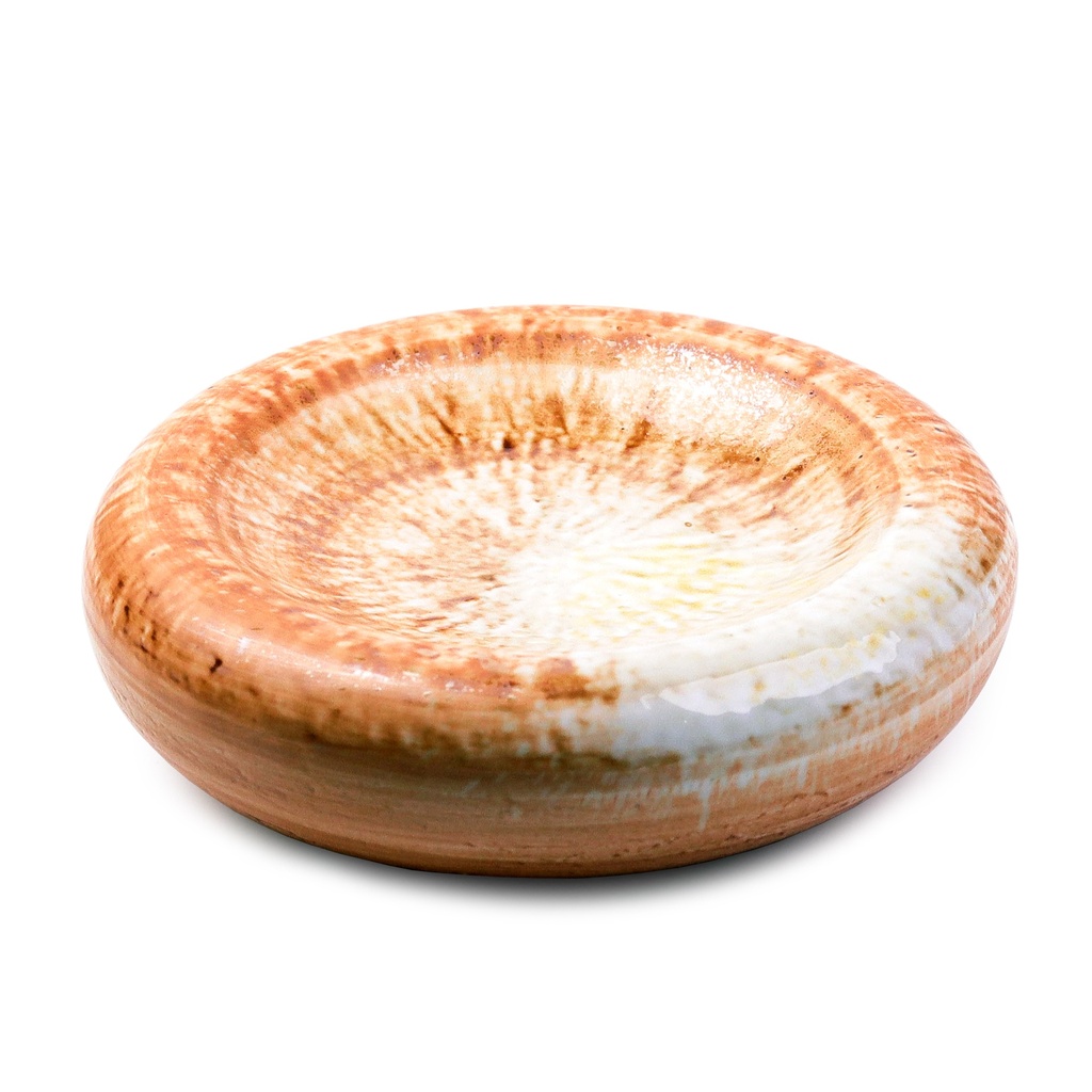 จานหลุมยุบขอบหนาลายเปลวสุริยะ 18 ซม.