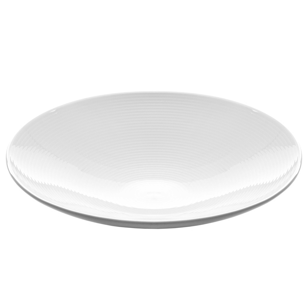 ชามปากกว้างพอร์ซเลนลายเส้นไหม 9 นิ้ว