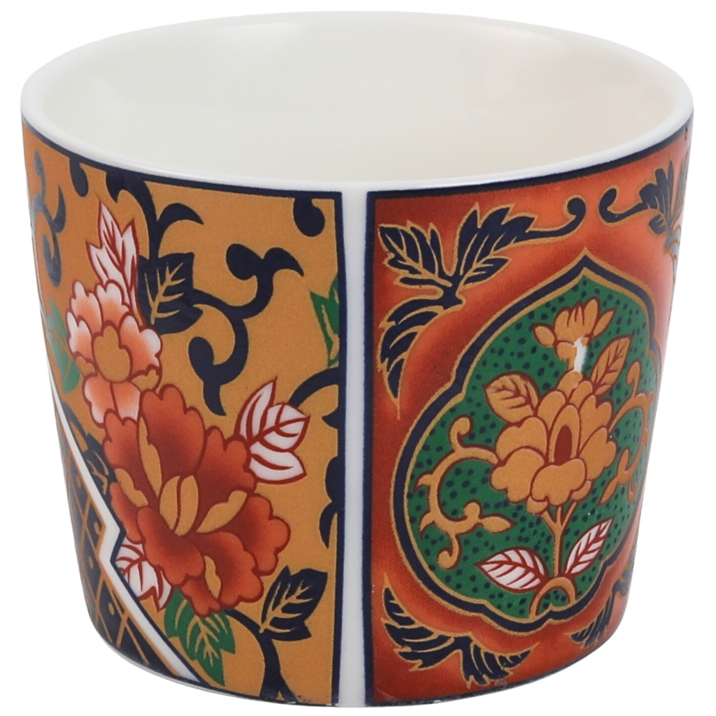 แก้วลายดอกไม้เหลือง 2.5 นิ้ว