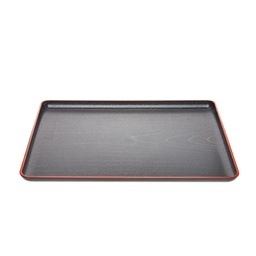 [ABS0012] Red Rimmed Rectangle Tray 40x28 cm (Black)
