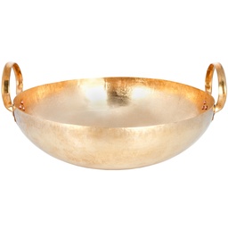 [BRA0001] Double Handle Brass Wok 45 cm NO.20