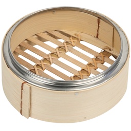 [BSB0007] Bamboo Steamer Base 6" (Stainless Rim)