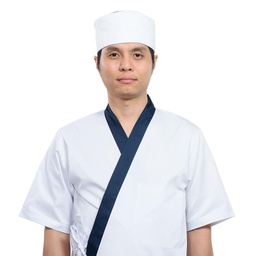 [CLH0003] Japanese Chef Coat Size L (White/Navy)