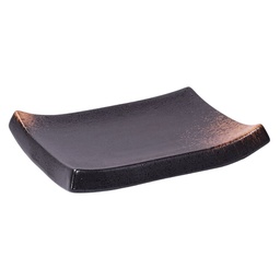 [CRM0330] จานยากิโมโนะ 8.5x6.5 นิ้ว Volcano