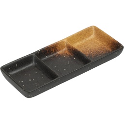 [CRM0407] 3 Compartment Sauce Dish (Volcano)