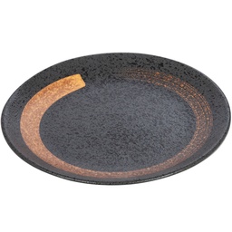 [CRM0515] จานกลมคุโระมารุ 9 นิ้ว