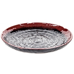 [MLM0030] Round Dish 8" (Black-Brown)
