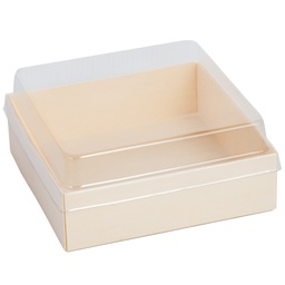 [SET0051] Disposable Wooden Square Box 12 cm (100 sets)