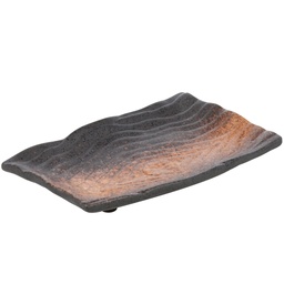 [CRM0580] Ragtangle Log Plate 6.75" (Volcano)