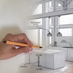 [KAS0035] Kitchen design: Gas Exhaust and Utility (p/m²)