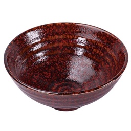 [CRM0774] Wide mouth bowl 6" (Aka)