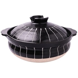 [CRM0807] 白線 土鍋 30 cm