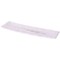 [CRJ0087] จานมากิซูชิสีขาวหยด 12.5 นิ้ว