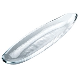 [GLS0118] จานแก้ววงรีลายค้อน 35 ซม.