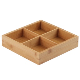 [WOD0128] กล่องเบนโตะไม้ 4 หลุม