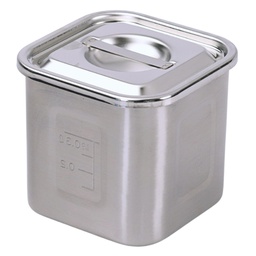 [KJP0915] 18-8 目盛付角キッチンポット(手無) 8 ㎝ 460 ml