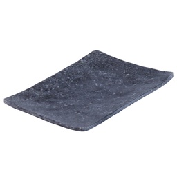 [MLM0239] จานวะงะชิลายหินอ่อนดำ 8 นิ้ว