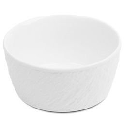 [CRM1070] จานขอบตั้งลายหินสีขาว 4.5 นิ้ว