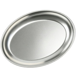 [STL0060] Oval Stainless Steel Plate 7" (18-8)