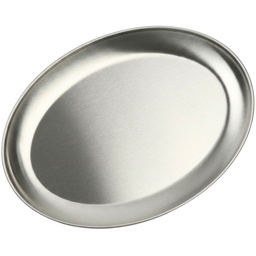 [STL0065] Oval Stainless Steel Plate 12" (18-8)
